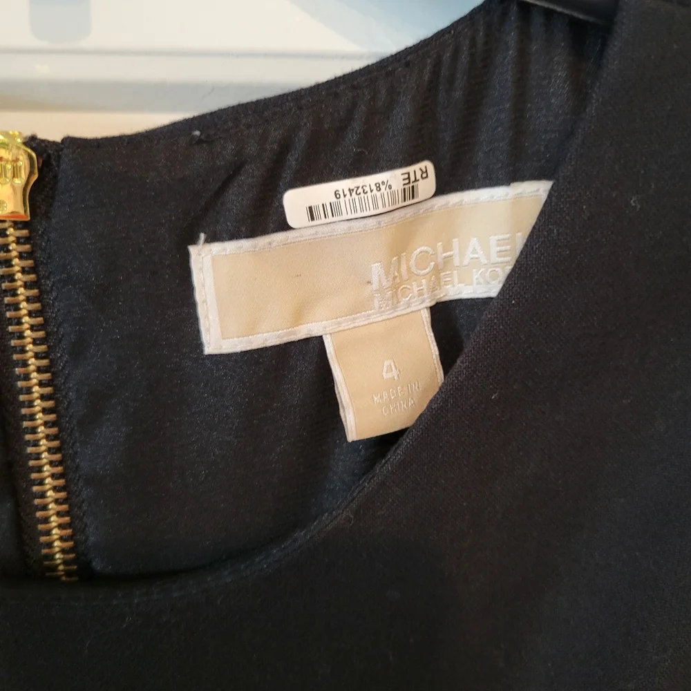 Michael Kors Jersey Peplum Dress in Black Size 4
